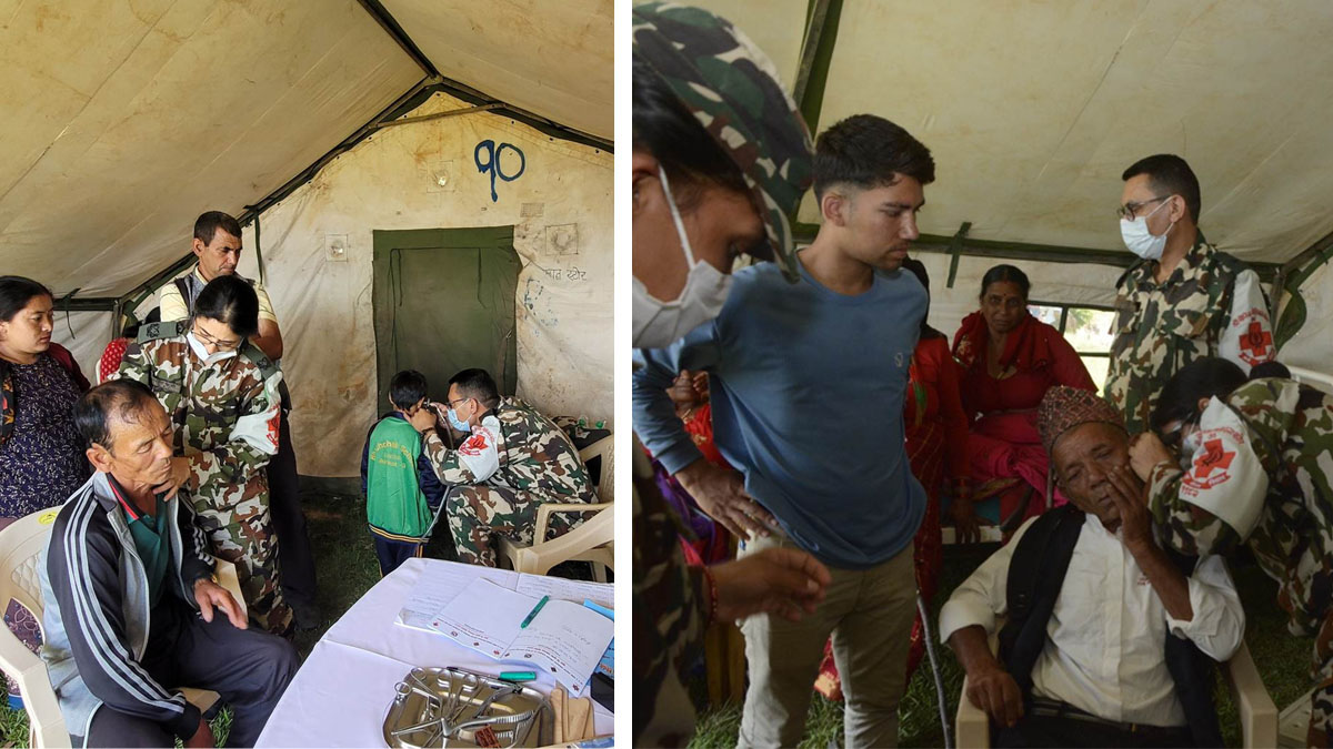 गोरखामा नेपाली सेनाकाे वृहत् स्वास्थ्य शिविर, ८५३ जना लाभान्वित
